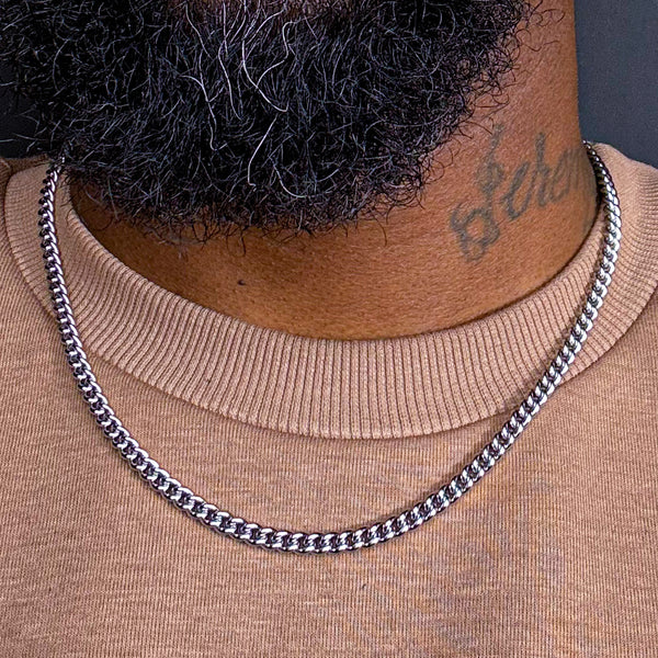 The 5mm Silver Cuban Link Necklace